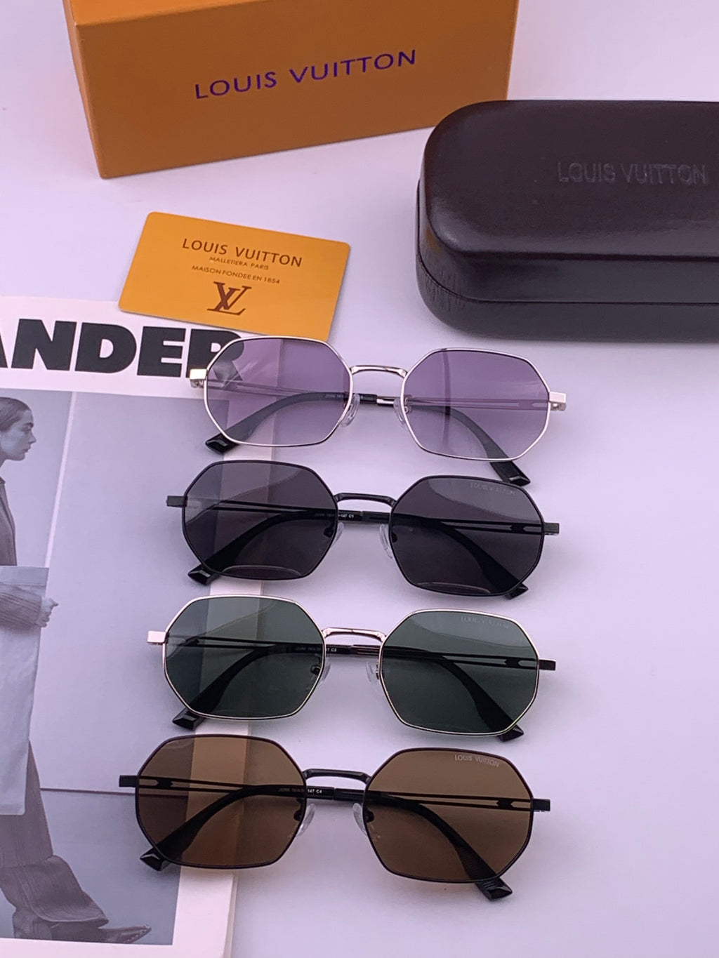 Louis Vuitton L6339 Polarized Aviator Gold Lens Sunglasses for Men & - 486293 - detail image 7