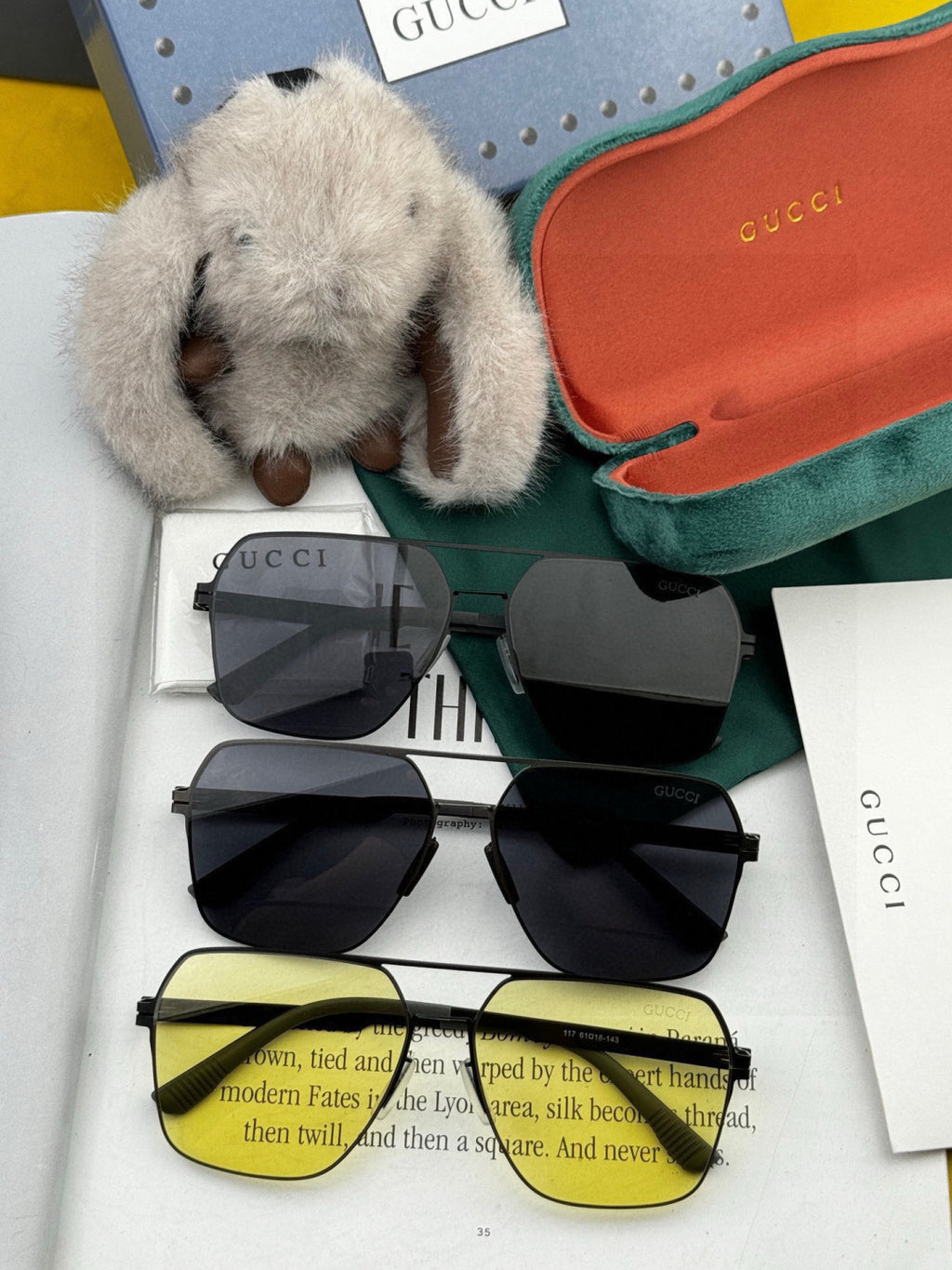 Gucci G711 Polarized Fashion Gold Lens Sunglasses for Men & Women - 486458 - detail image 7