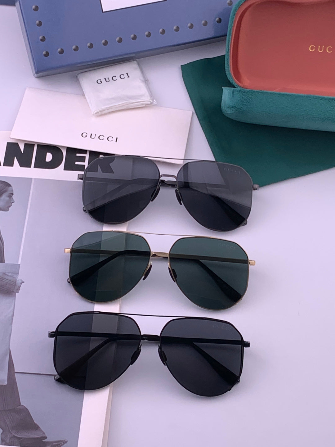 Gucci G7380 Fashion Gold Lens Sunglasses for Men & Women - 486463 - detail image 8