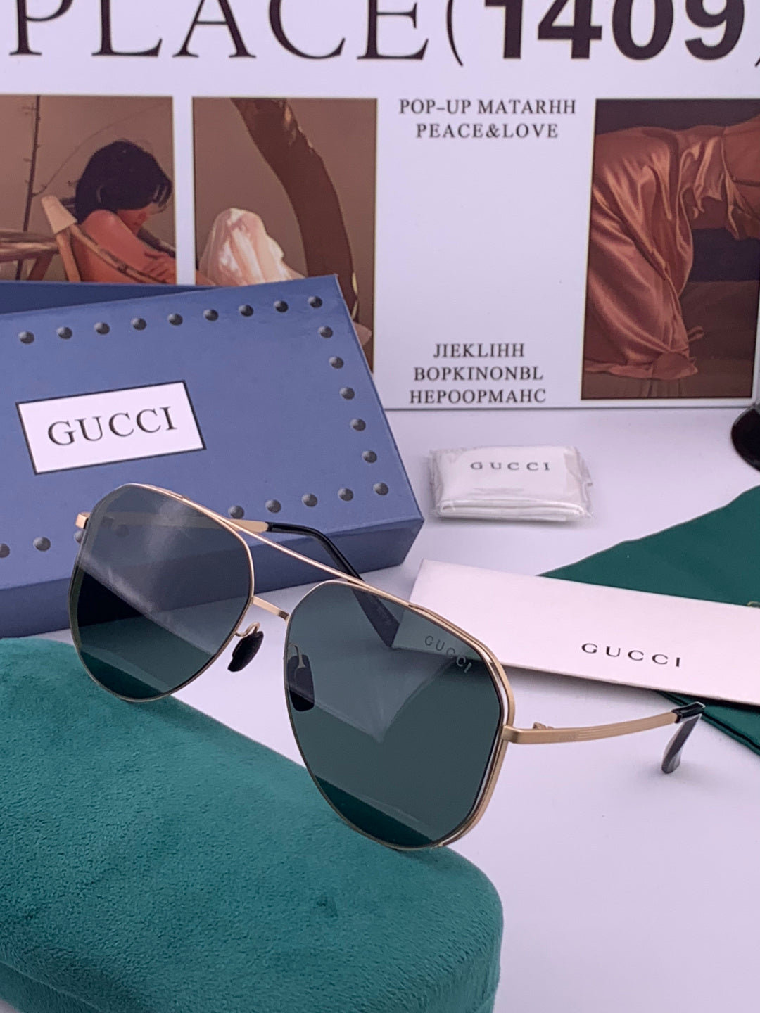 Gucci G7380 Fashion Gold Lens Sunglasses for Men & Women - 486463 - detail image 2