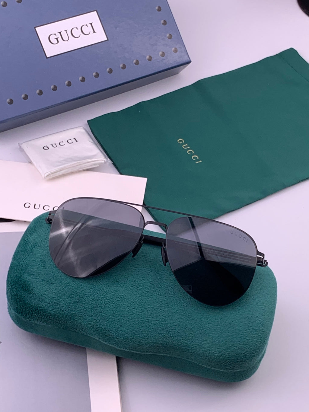 Gucci G0515 Polarized Aviator Gold Lens Sunglasses for Men - 486465 - detail image 7
