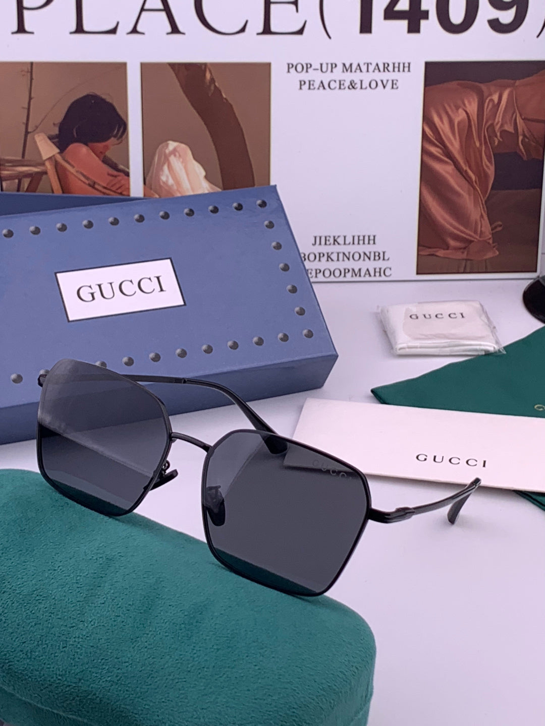 Gucci G6881 Polarized Aviator Brown Lens Sunglasses for Men - detail image 2