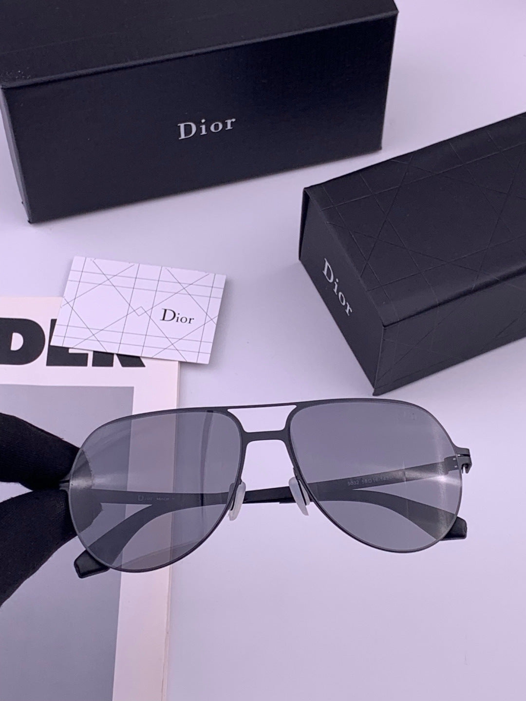 Dior 2503 Oversized Orange Lens Sunglasses for Men & Women