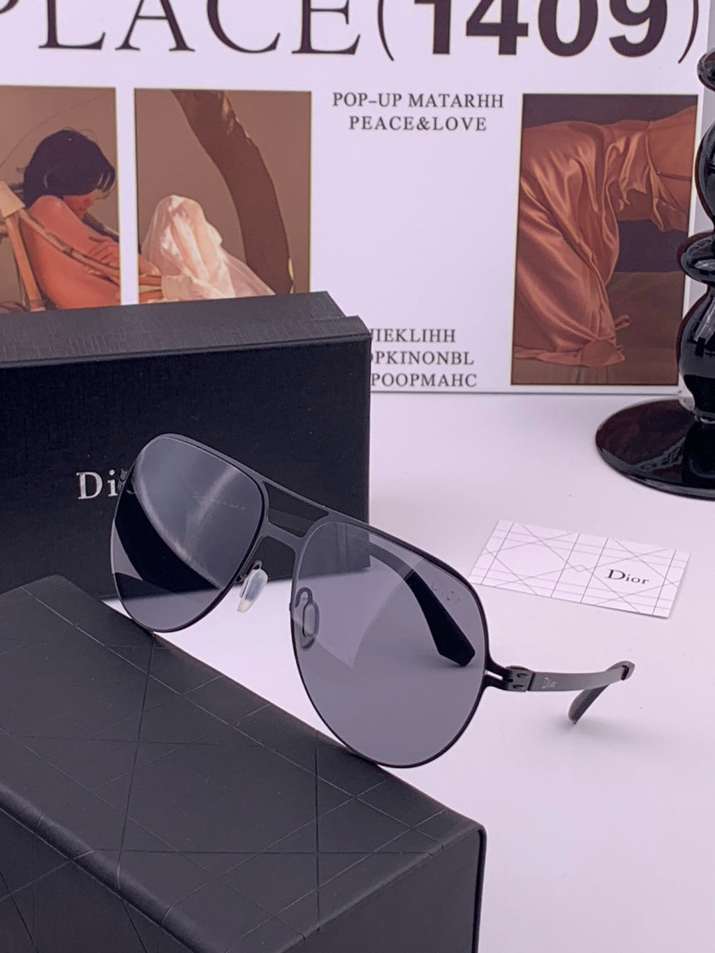 Dior 2503 Oversized Orange Lens Sunglasses for Men & Women - detail image 2