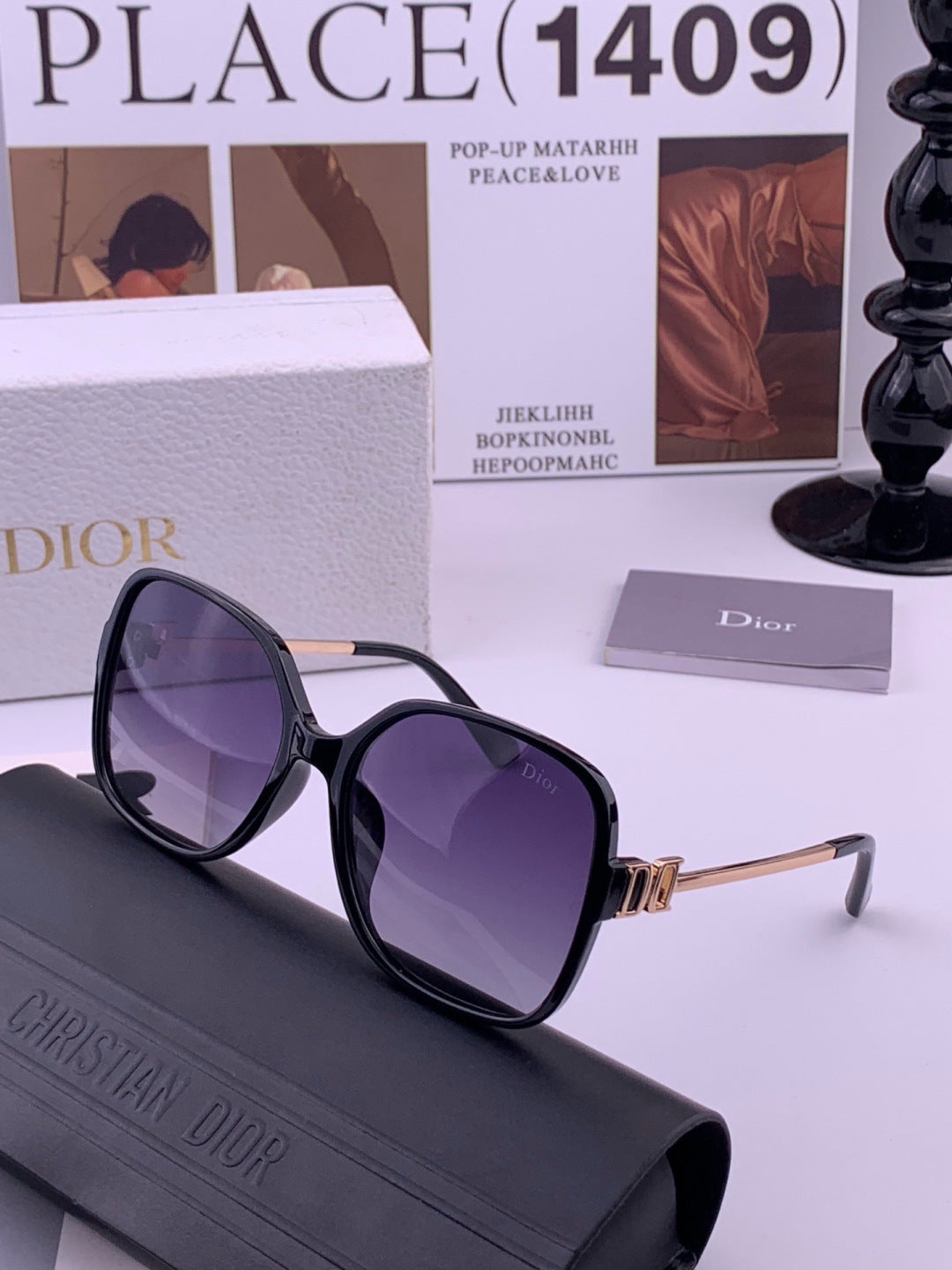 Dior D8266 Polarized Fashion Pink Lens Sunglasses for Men & Women - detail image 2