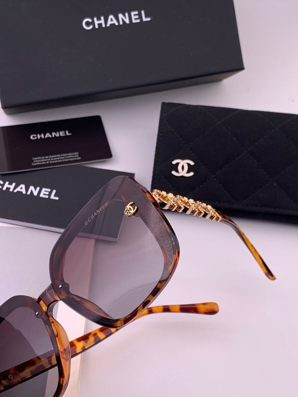 Chanel CH6991 Polarized Round Black Lens Sunglasses for Women - 486588 - detail image 3