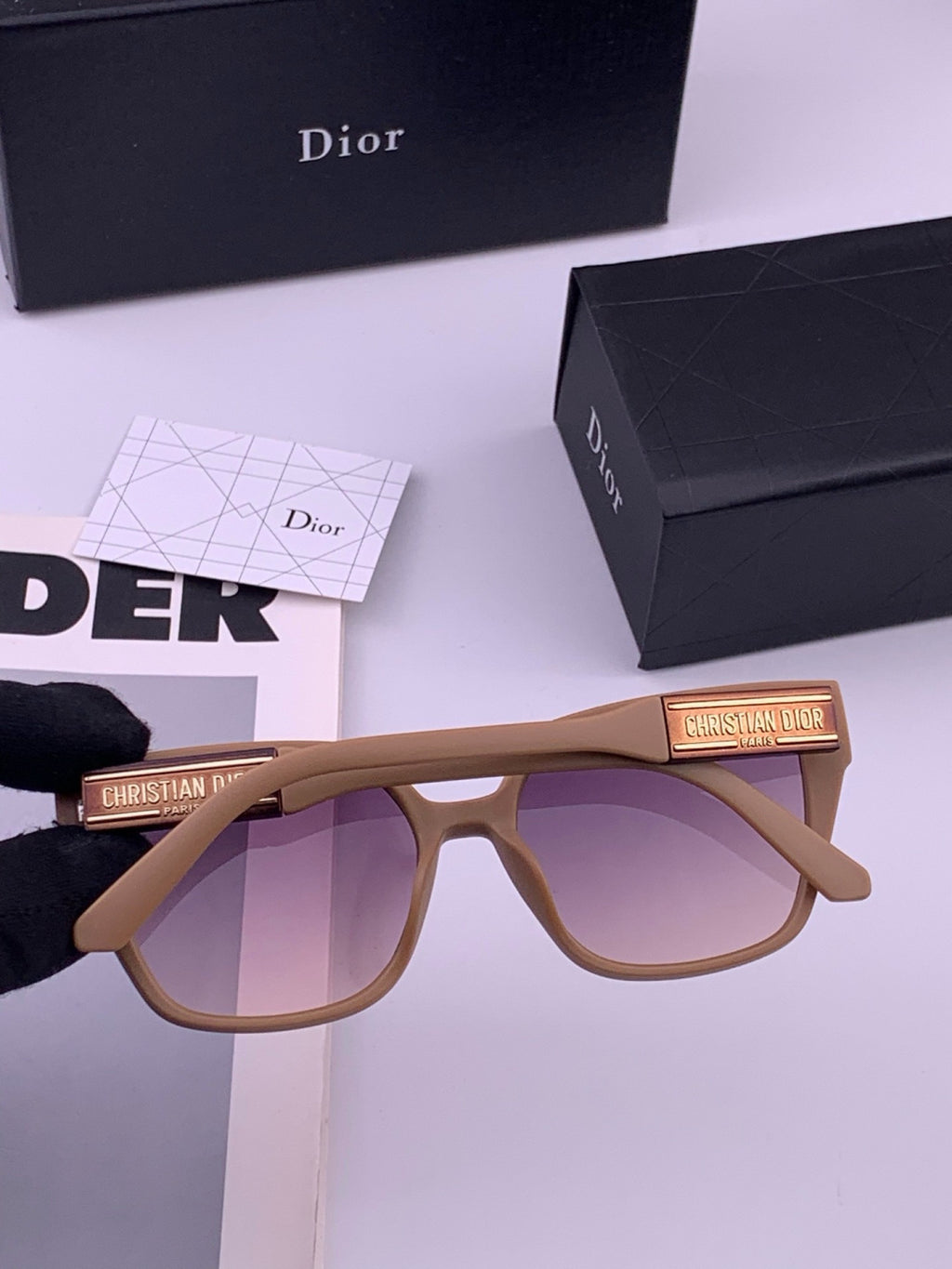 Dior D67706 Fashion Brown Lens Sunglasses for Men & Women - detail image 4