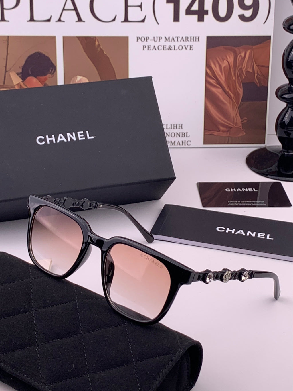 Chanel CH5236 Fashion Brown Lens Sunglasses for Men & Women - detail image 2