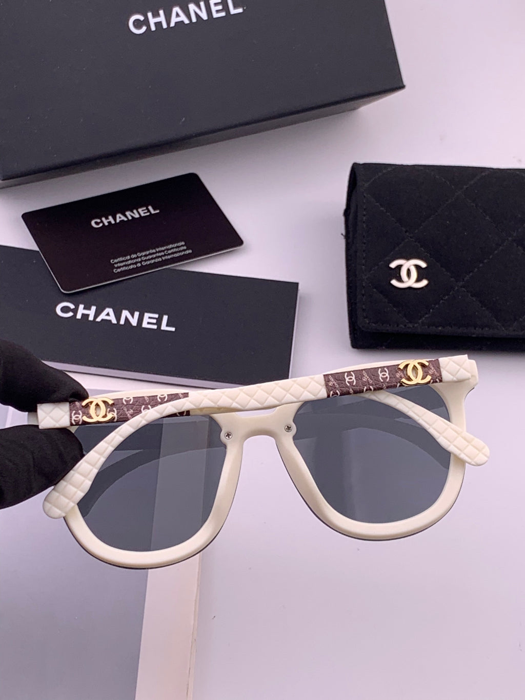 Chanel CH3620 Polarized Square Brown Lens Sunglasses for Men & Women - detail image 7