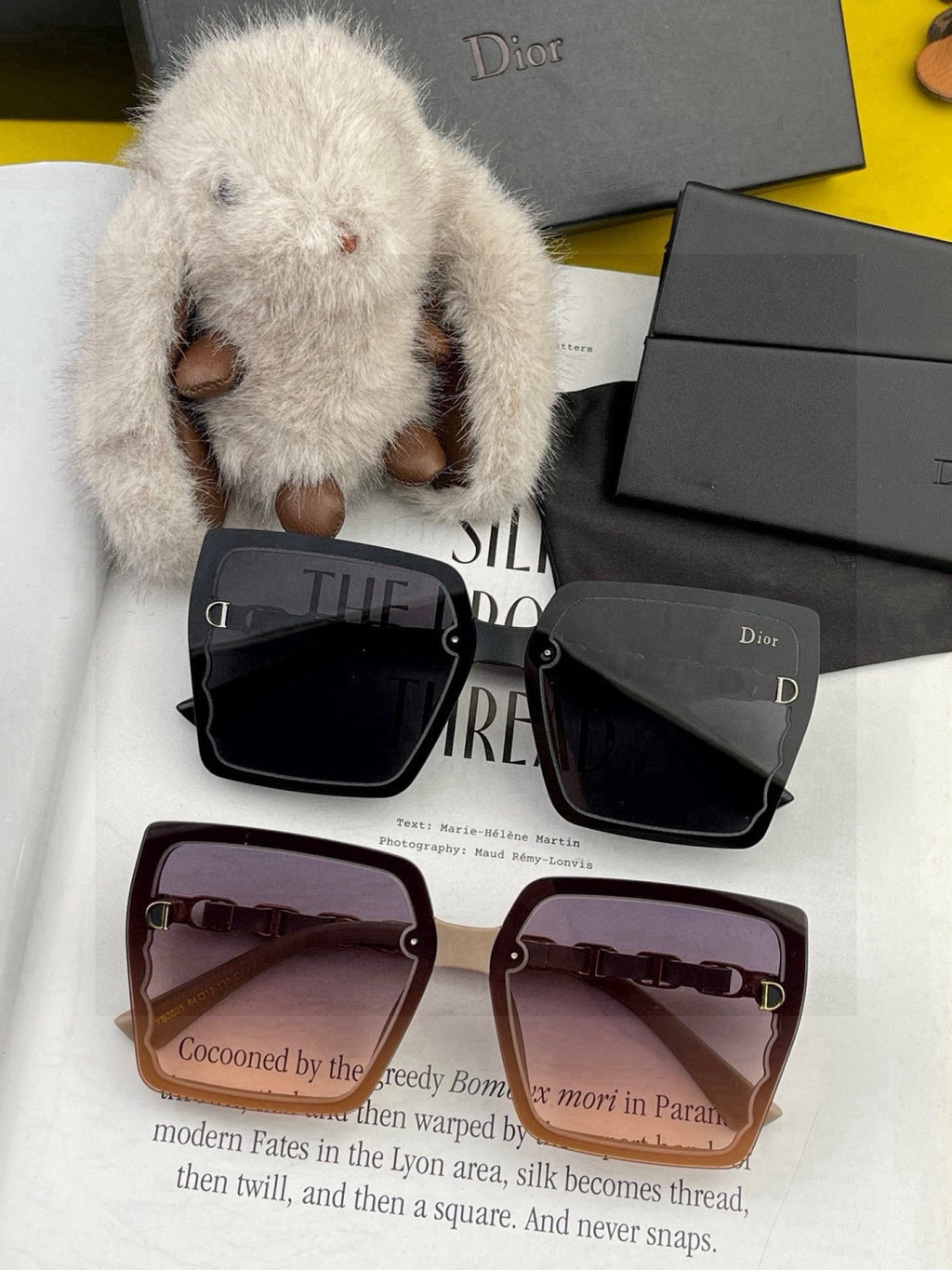 Dior CD5302 Square Gold Lens Sunglasses for Men & Women - detail image 7