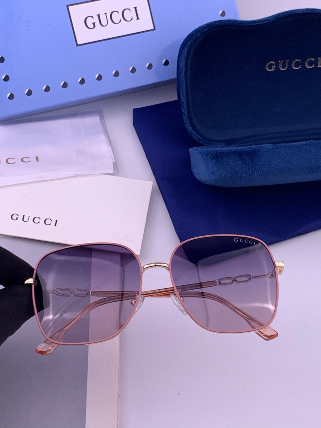 Gucci G3818 Metal Fashion Red Lens Sunglasses for Men & Women