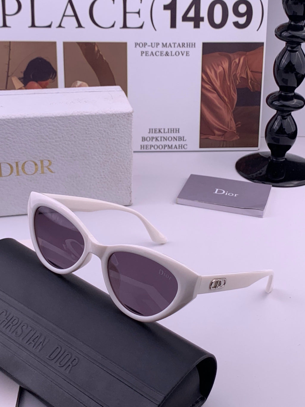 Dior D4109 Polarized Square Pink Lens Sunglasses for Men & Women