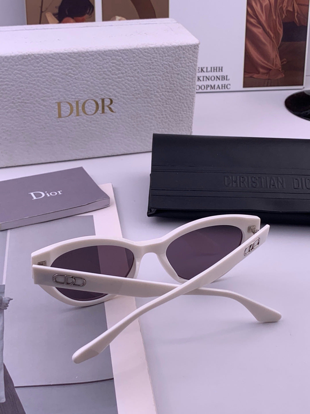 Dior D4109 Polarized Square Pink Lens Sunglasses for Men & Women - detail image 4