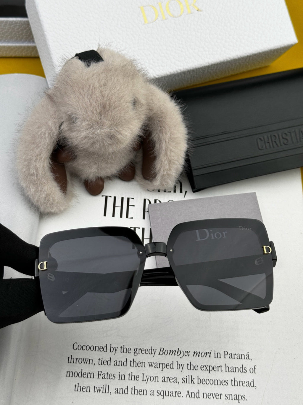 Dior CD6251 Polarized Square Black Lens Sunglasses for Women - detail image 2