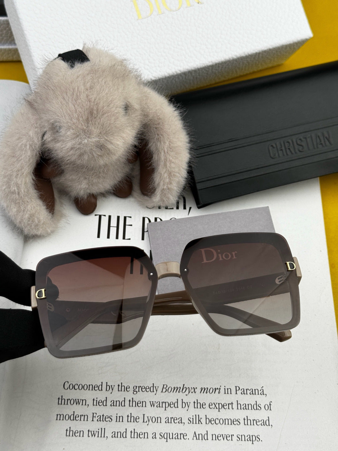 Dior CD6251 Polarized Square Black Lens Sunglasses for Women