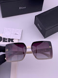 Dior D5290 Polarized Square Black Lens Sunglasses for Men & Women