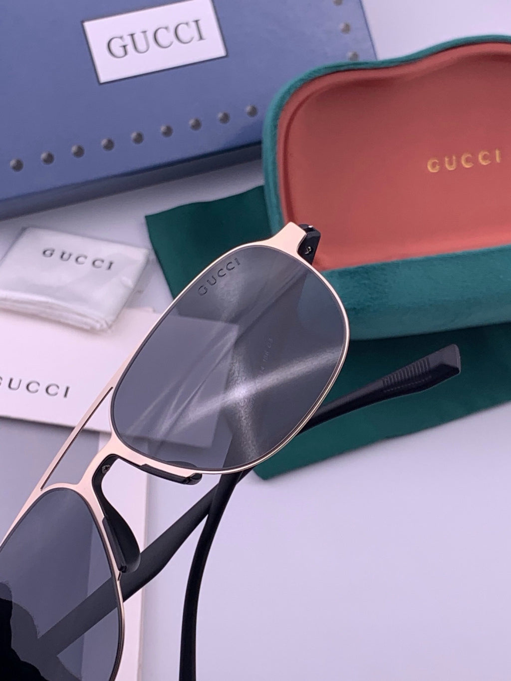 Gucci G2807 Polarized Aviator Black Lens Sunglasses for Men - 486370 - detail image 5