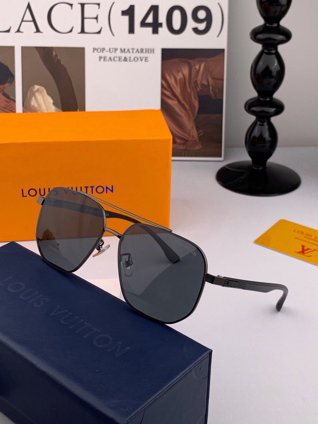Gucci G2881 Polarized Aviator Gold Lens Sunglasses for Men - detail image 3