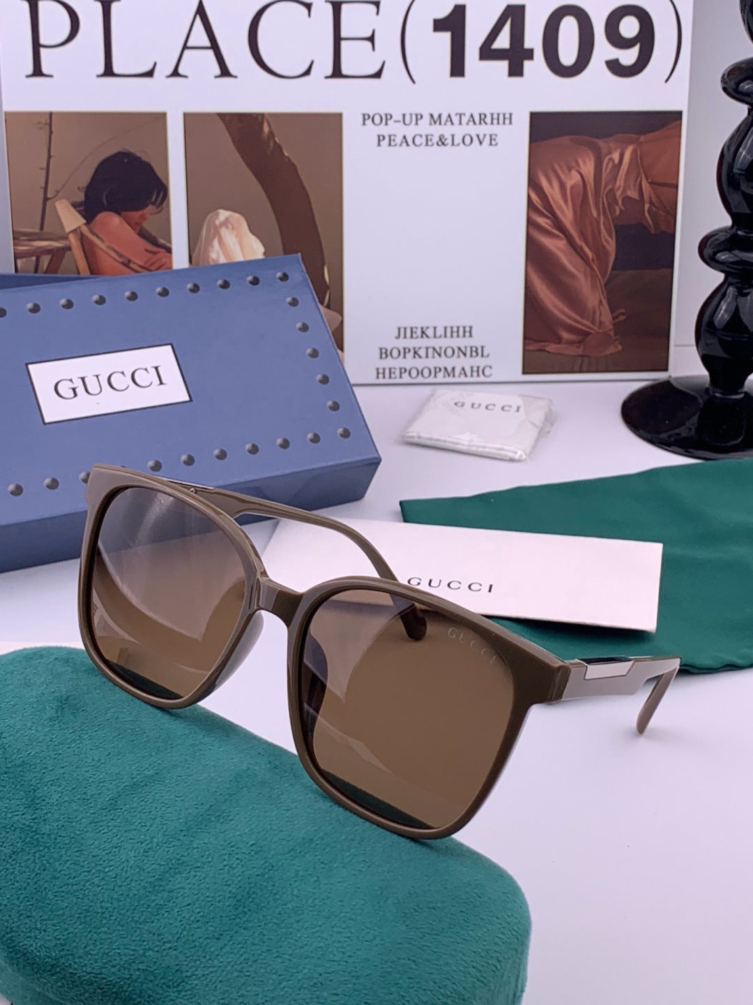Gucci G92039 Polarized Fashion Gold Lens Sunglasses for Women - detail image 3