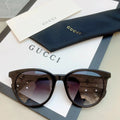 Gucci GG1073 Acetate Cat-Eye Black Lens Sunglasses for Men & Women - 431468