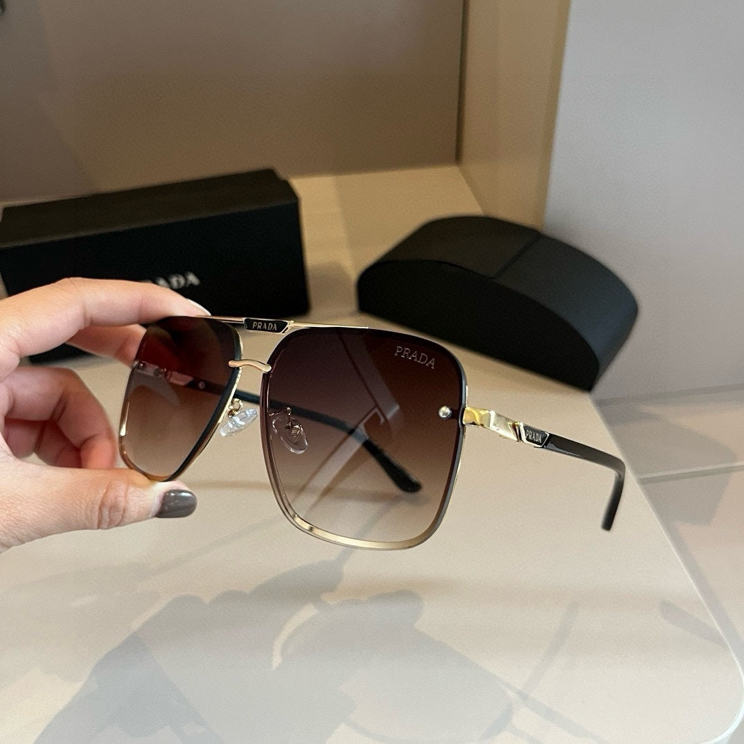 Prada Polarized Fashion Gold Lens Sunglasses for Men - 415692 - detail image 3