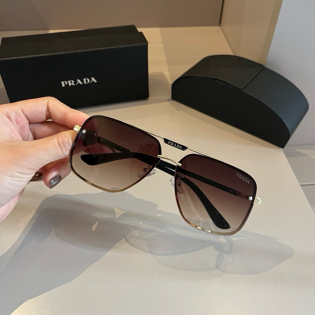 Prada Polarized Fashion Gold Lens Sunglasses for Men - 415692 - detail image 5