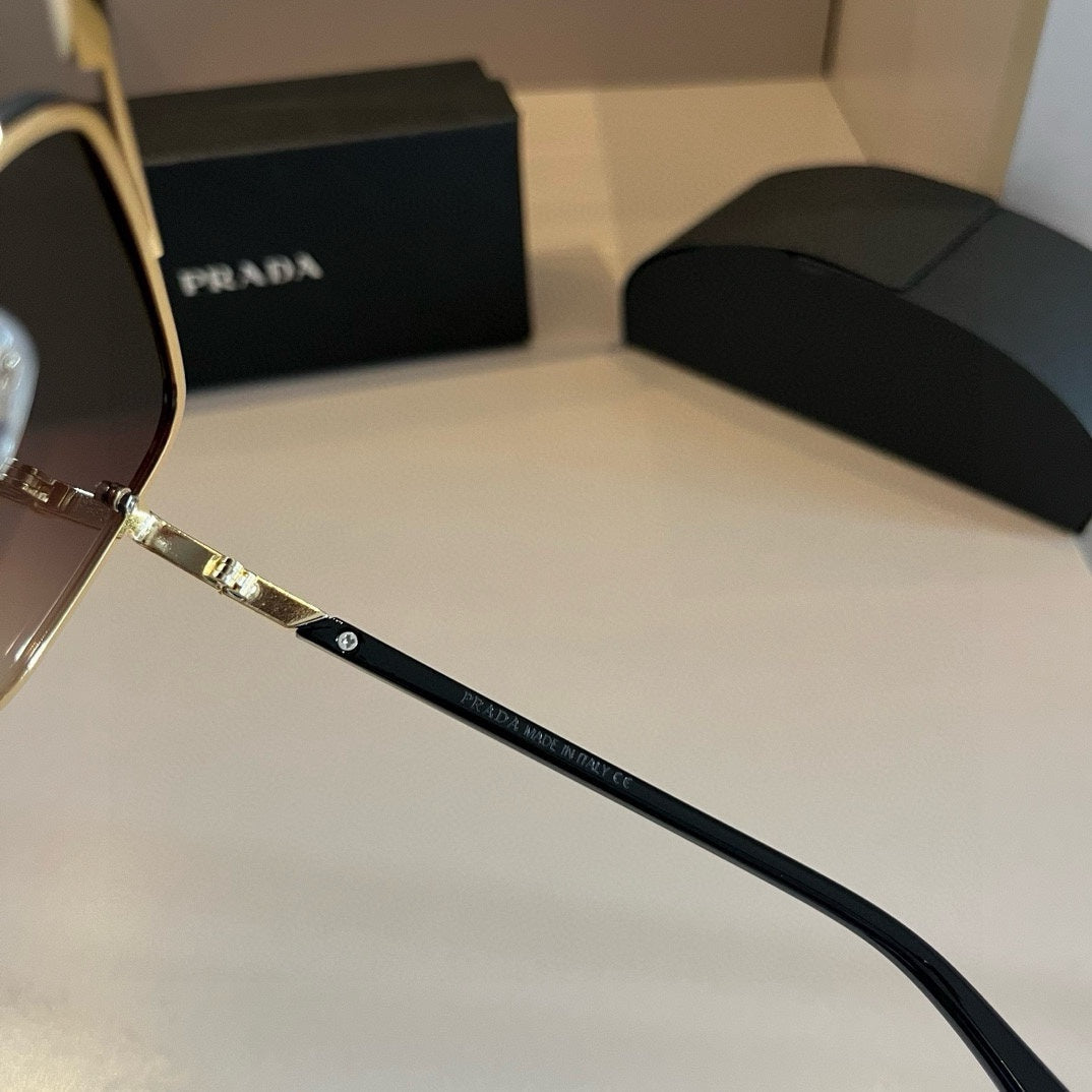 Prada Polarized Fashion Gold Lens Sunglasses for Men - 415692 - detail image 9