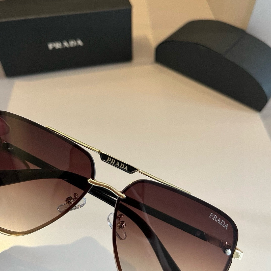 Prada Polarized Fashion Gold Lens Sunglasses for Men - 415692 - detail image 6