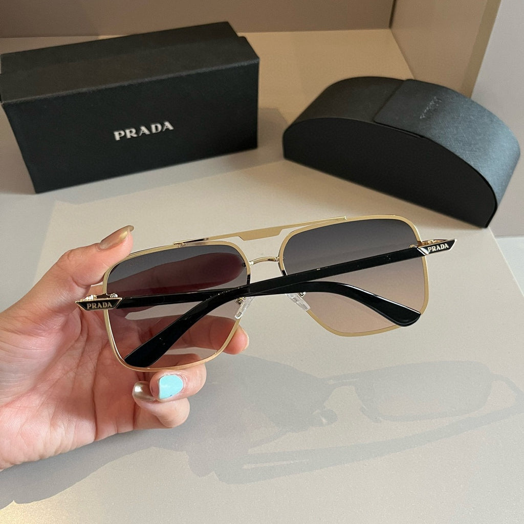 Prada Polarized Fashion Silver Lens Sunglasses for Men - 415691 - detail image 4