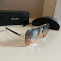 Prada Polarized Fashion Silver Lens Sunglasses for Men - 415691