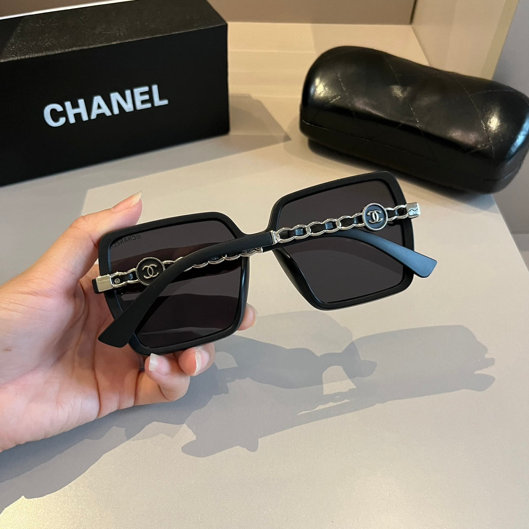 Chanel Oversized Black Lens Sunglasses for Men & Women - 415341 - detail image 6