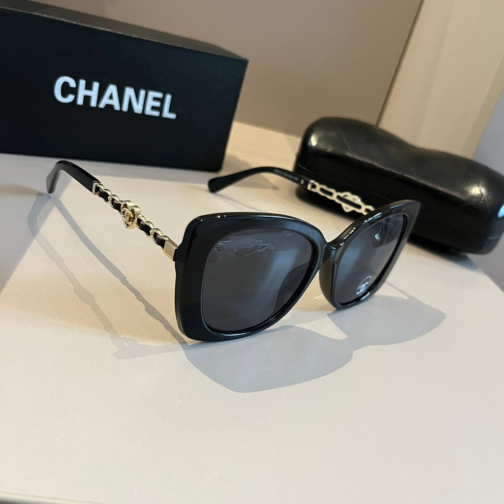 Chanel Oversized Black Lens Sunglasses for Men & Women - 415342