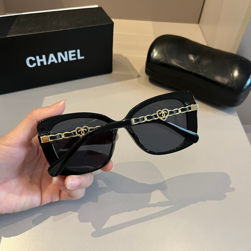 Chanel Oversized Black Lens Sunglasses for Men & Women - 415342 - detail image 6