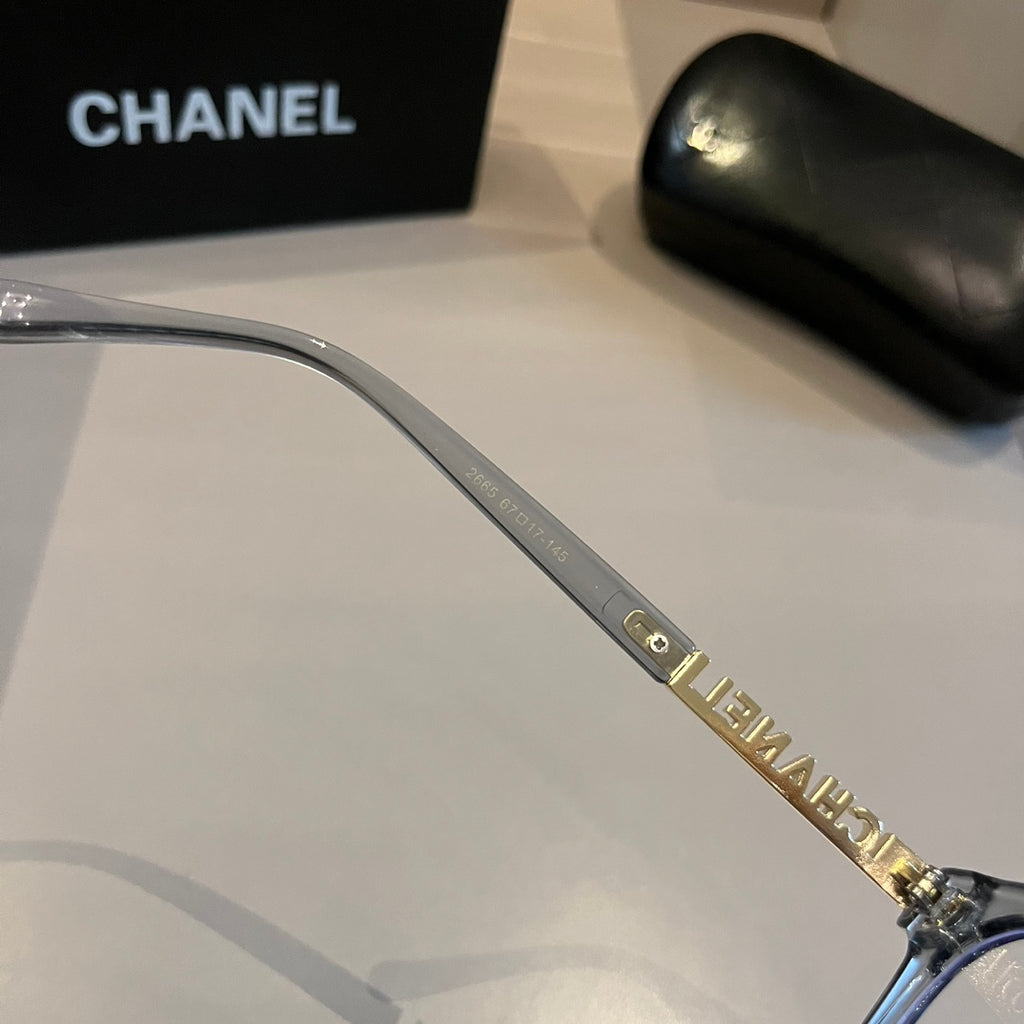 Chanel Oversized Silver Lens Sunglasses for Men & Women - 415339 - detail image 8