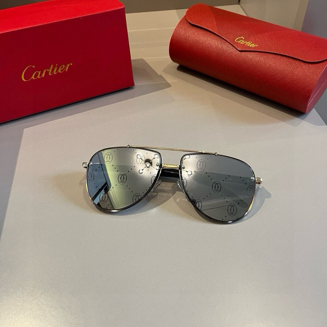 Cartier Aviator Gold Lens Sunglasses for Men - 449506 - detail image 9