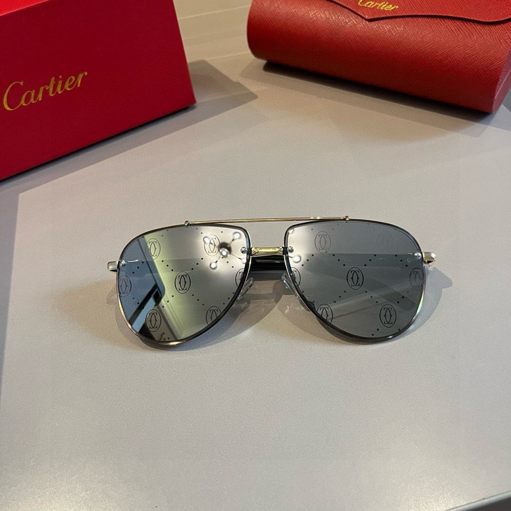 Cartier Aviator Gold Lens Sunglasses for Men - 935057 - detail image 6