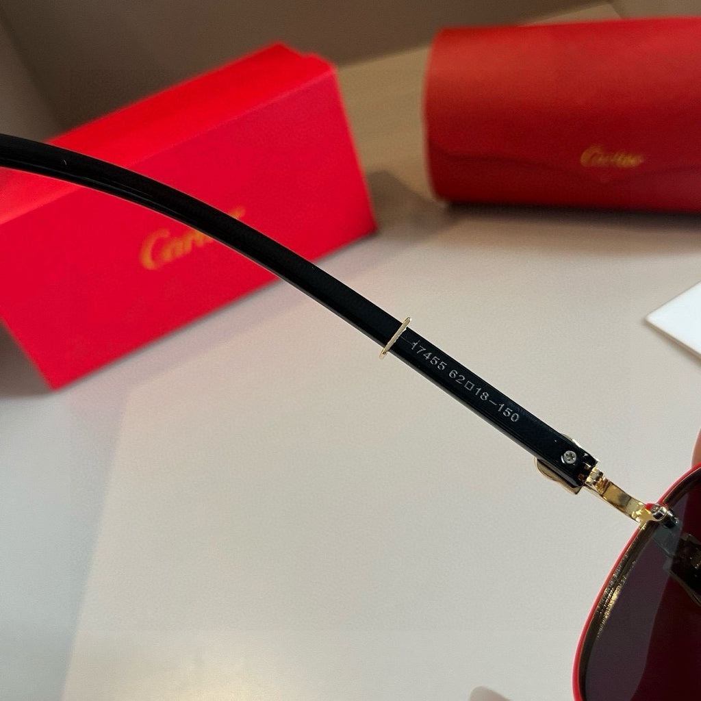 Cartier Aviator Gold Lens Sunglasses for Men - 935058 - detail image 8