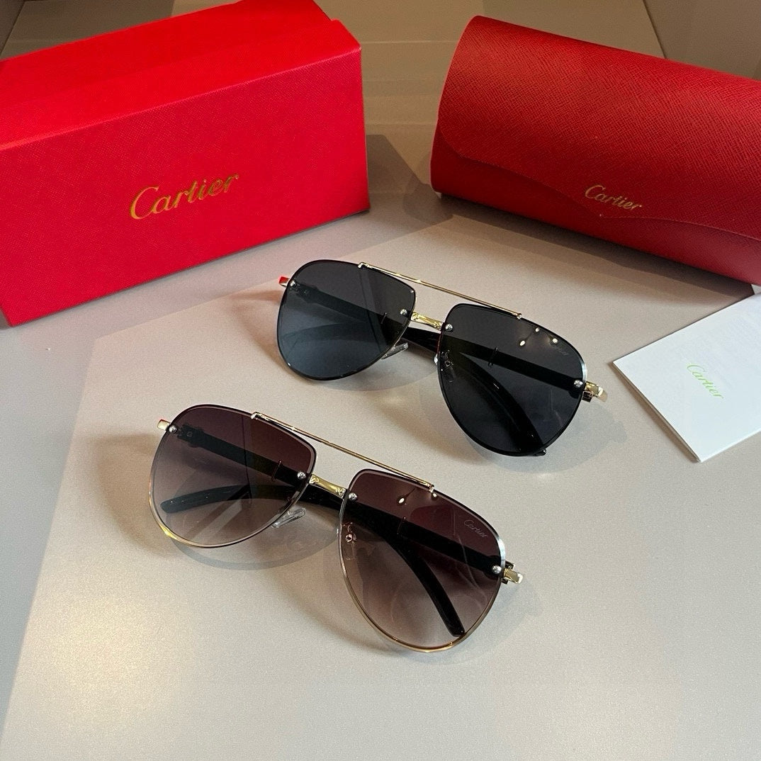 Cartier Aviator Gold Lens Sunglasses for Men - 935058 - detail image 9