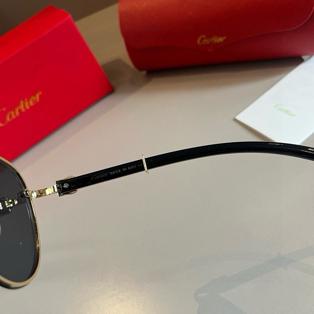 Cartier Aviator Gold Lens Sunglasses for Men - 935058 - detail image 7