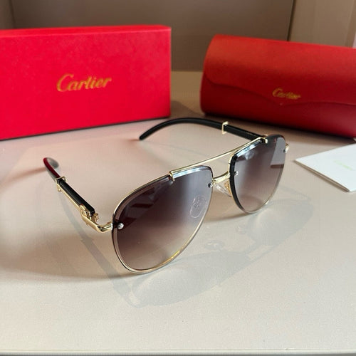Cartier Aviator Brown Lens Sunglasses for Men - 935059