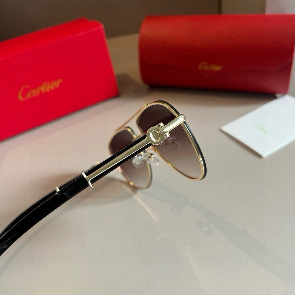 Cartier Aviator Brown Lens Sunglasses for Men - 935059 - detail image 2
