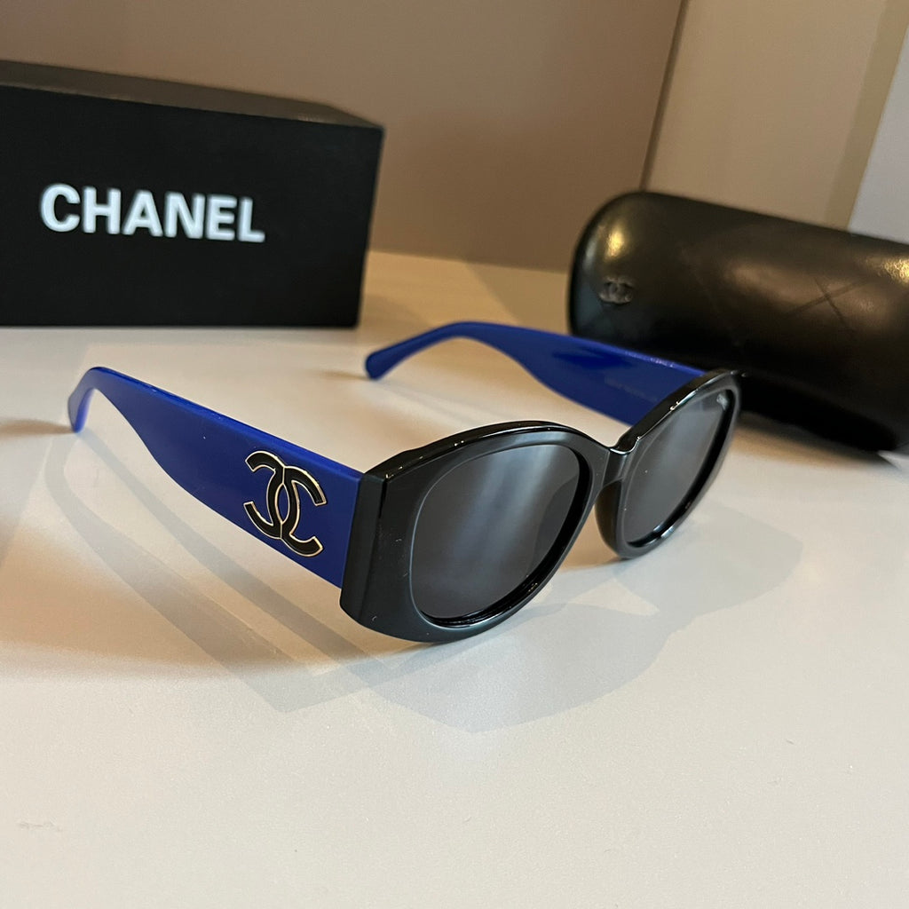 Chanel Fashion Blue Lens Sunglasses for Men & Women - 415356