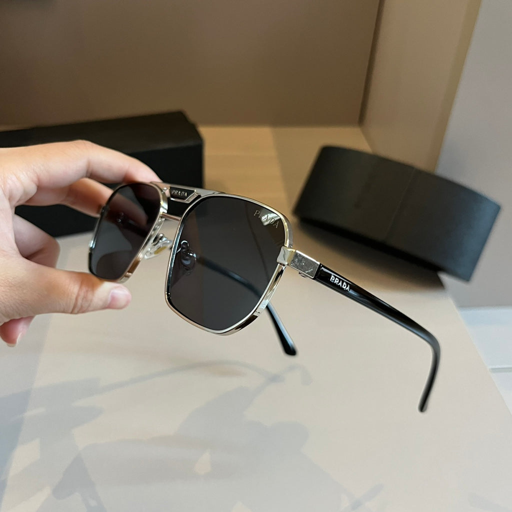 Prada Polarized Fashion Silver Lens Sunglasses for Men - 998136 - detail image 4