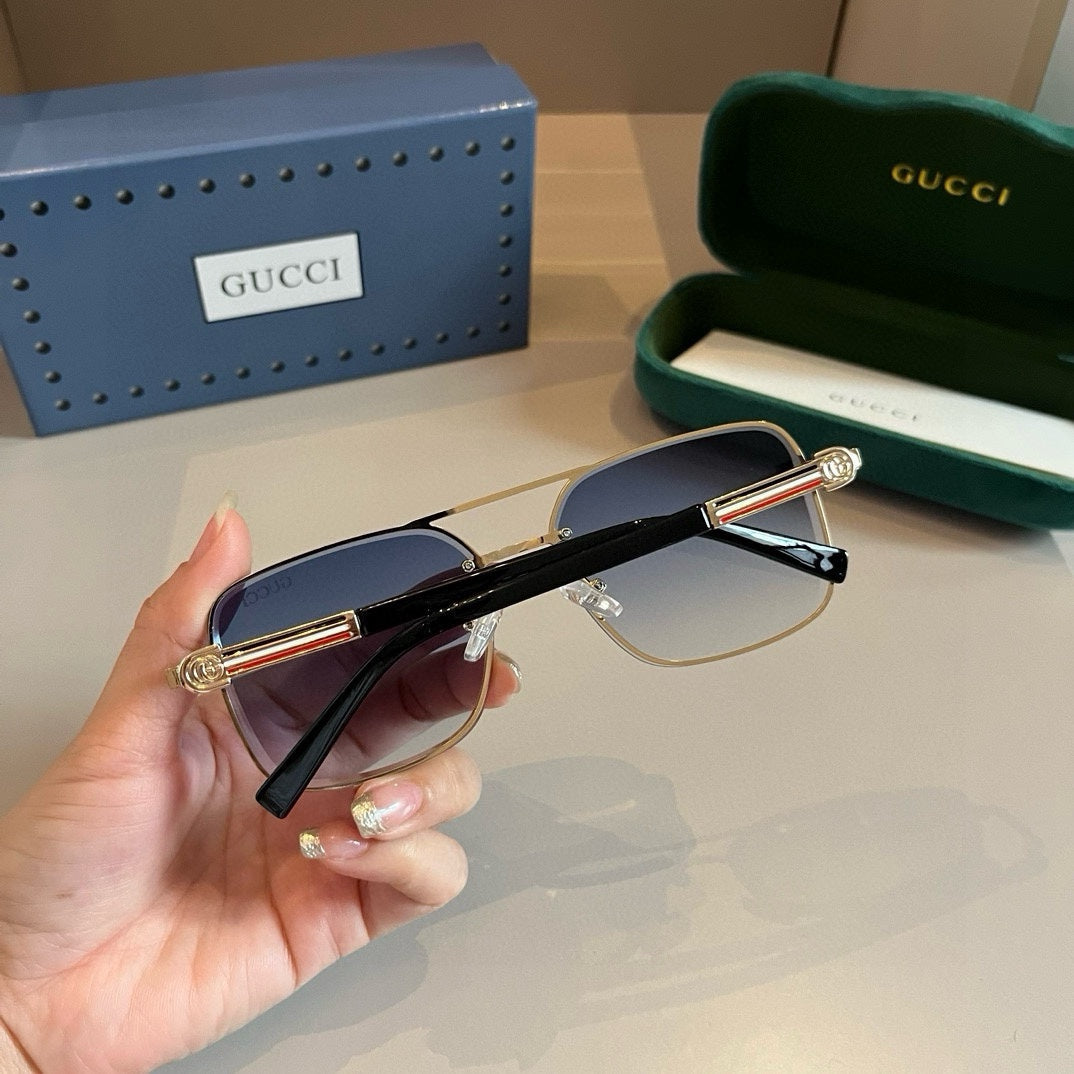 Gucci Metal Aviator Silver Lens Sunglasses for Men & Women - 997679 - detail image 7