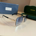 Gucci Metal Aviator Silver Lens Sunglasses for Men & Women - 997679