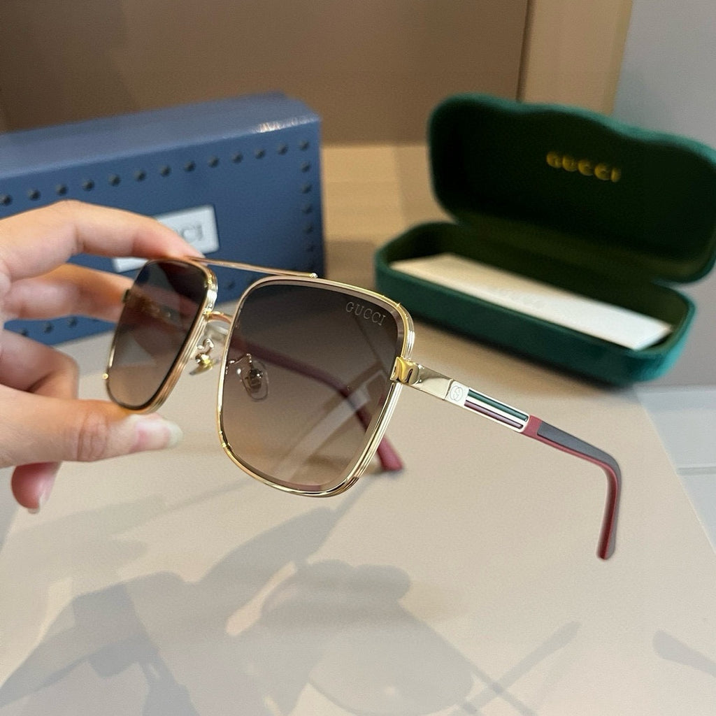 Gucci Metal Aviator Gold Lens Sunglasses for Men & Women - 997681 - detail image 5