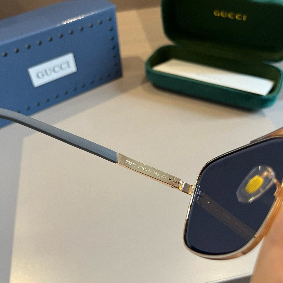 Gucci Metal Aviator Gold Lens Sunglasses for Men & Women - 997682 - detail image 9