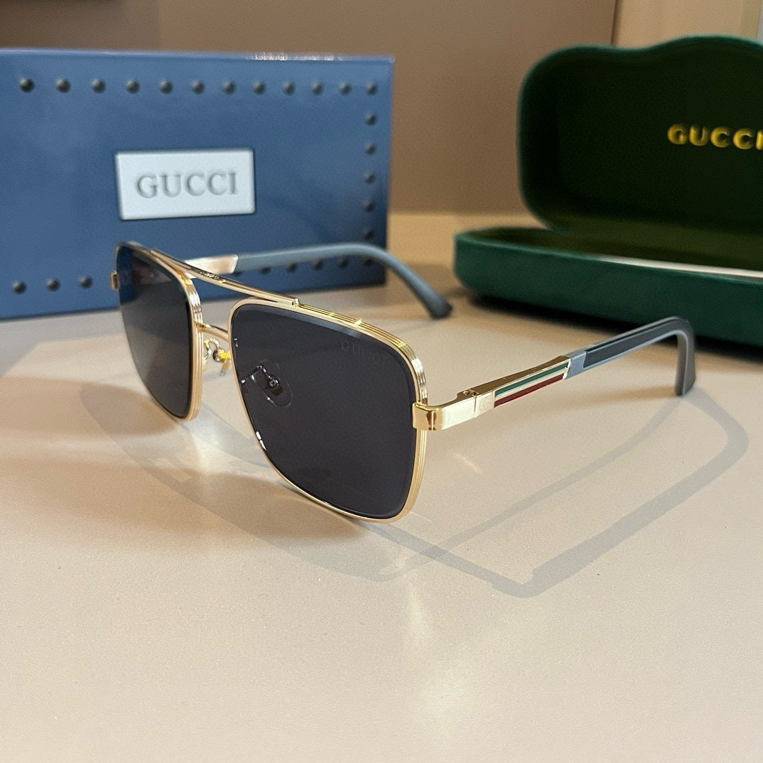 Gucci Metal Aviator Gold Lens Sunglasses for Men & Women - 997682 - detail image 4