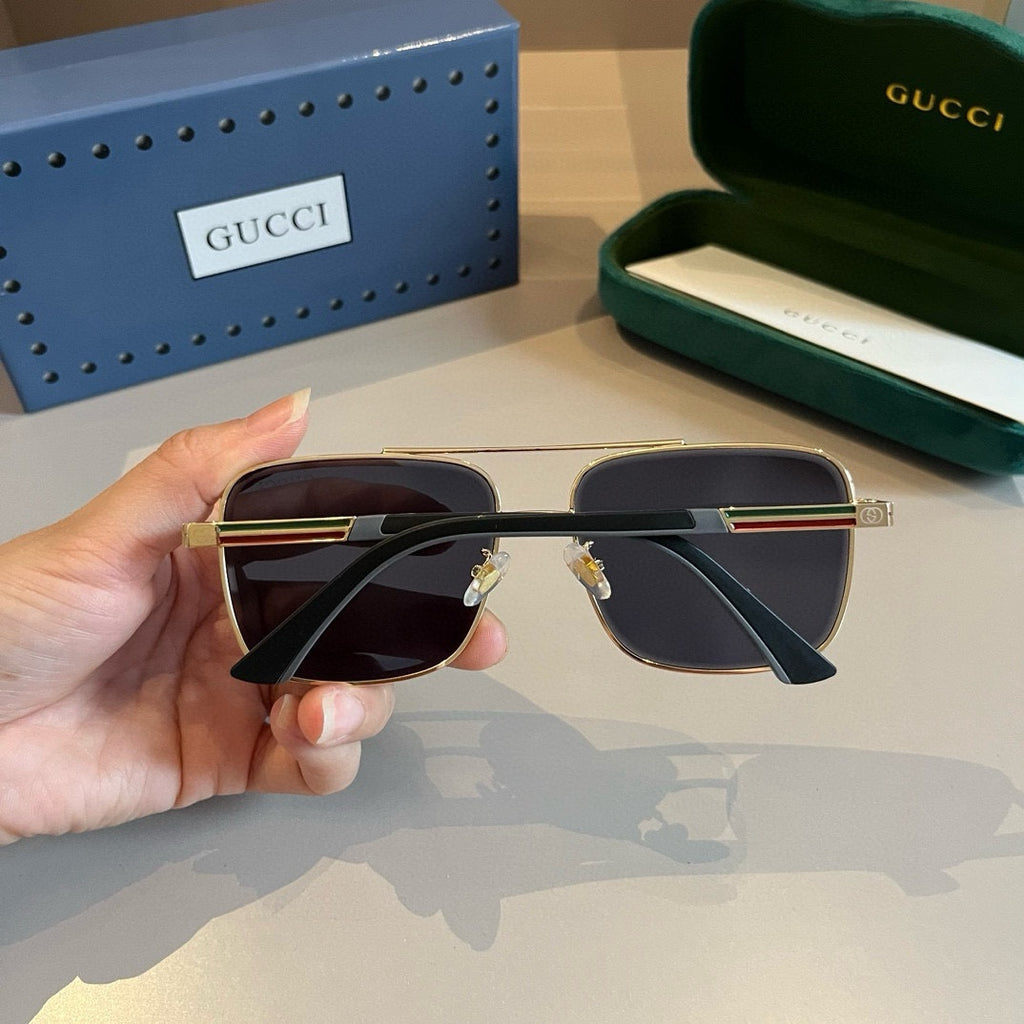 Gucci Metal Aviator Gold Lens Sunglasses for Men & Women - 997682 - detail image 6
