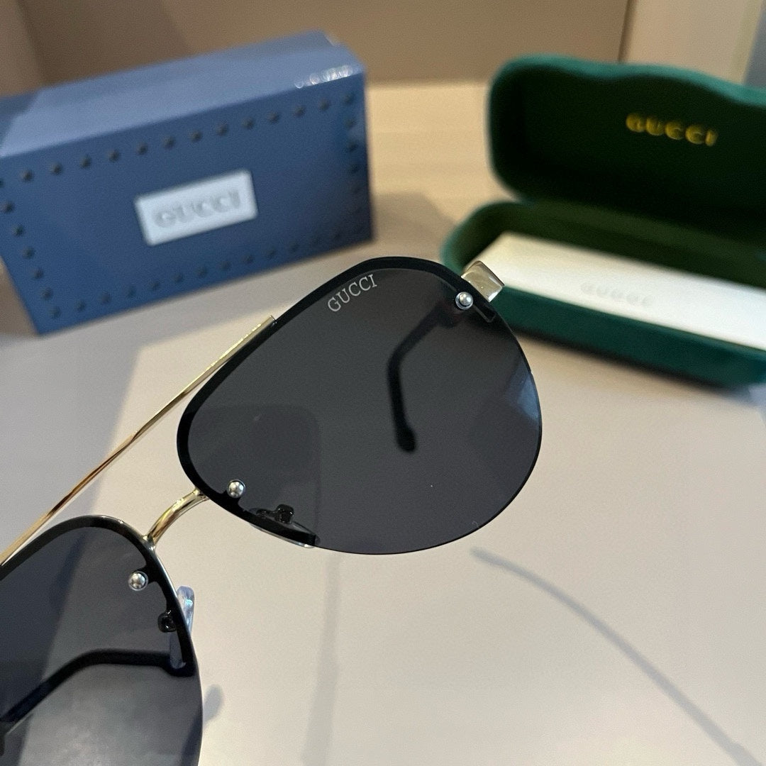 Gucci Metal Aviator Brown Lens Sunglasses for Men & Women - 997683 - detail image 5